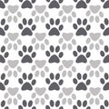 Seamless pattern with Isolated paws