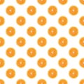 Seamless pattern of isolated slices of orange. Wallpaper for background, design and packaging Royalty Free Stock Photo