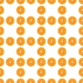 Seamless pattern of isolated slices of orange. Wallpaper for background, design and packaging Royalty Free Stock Photo