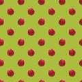 Seamless pattern of java apple or red guava on a green background. The fruit of java Royalty Free Stock Photo