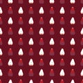 Seamless pattern of java apple or red guava on a maroon background. The fruit of java Royalty Free Stock Photo