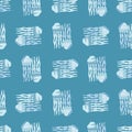 Seamless pattern jellyfish on pastel blue background. Simple ornament with sea animals Royalty Free Stock Photo