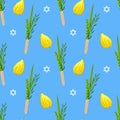 Seamless pattern jewish holiday Sukkot