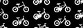 Seamless pattern with Kids bicycles