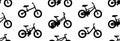 Seamless pattern with Kids bicycles