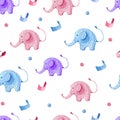 Seamless pattern kids set for children party