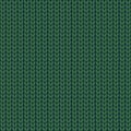 Seamless pattern. Knitted wool background.Winter. Green. Texture. Vector.