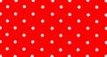 Big White Polka Dots on Red, Seamless Background. Royalty Free Stock Photo