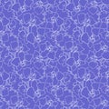 seamless pattern of large white silhouettes of orchids on a blue background Royalty Free Stock Photo