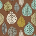 Seamless pattern with leaf, abstract leaf texture, endless background.Seamless pattern can be used for wallpaper, pattern Royalty Free Stock Photo