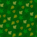 Seamless Pattern with Leaf Background. Vector Royalty Free Stock Photo