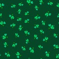 Seamless pattern of leaf clover. St.Patrick s Day. Vector illustration Royalty Free Stock Photo