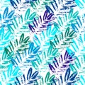Seamless pattern of leaf prints