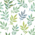 Seamless pattern of leaves on a designer background. Ideal for wallpaper, fabric and print. Royalty Free Stock Photo