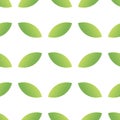 seamless pattern of leaves with green gradation