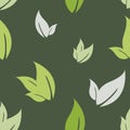 Seamless pattern leaves