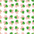 Seamless pattern of leaves on a white background. Autumn leaves of blackberry. Red and green leaves pattern