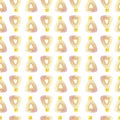 Seamless pattern with lemon flavor Cute delicious drink.