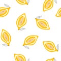 Seamless pattern with lemon and vulva. Royalty Free Stock Photo