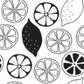 Seamless pattern of lemons