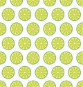 Seamless pattern with lemons or limes Royalty Free Stock Photo