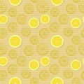 Seamless pattern with lemons