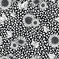 Seamless pattern leopard animal abstract geometric with black and white sunflower print pattern design Royalty Free Stock Photo