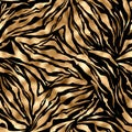 Seamless pattern with leopard texture. Golden tiger skin. Animal fur, Leopard spotted skin texture Royalty Free Stock Photo