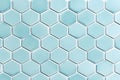 Seamless Pattern of Light Blue Hexagonal Tiles Royalty Free Stock Photo