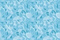 Seamless pattern with light blue sea waves, vector illustration Royalty Free Stock Photo