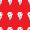 Seamless pattern of light bulbs