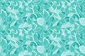 Seamless pattern with light green sea waves, vector illustration Royalty Free Stock Photo