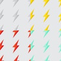 Seamless pattern with lightning