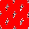 Seamless pattern with Lightning on a red backdrop Royalty Free Stock Photo
