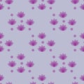 Seamless pattern with lilac lily