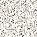 Seamless pattern with lily of the valley flowers.