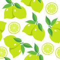 Seamless pattern with limes.