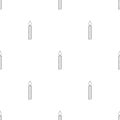 Seamless pattern with line style icon of a candle. Religional concept. Vector illustration for design, web, wrapping paper, fabric Royalty Free Stock Photo