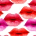 Seamless pattern with lips