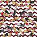 Seamless Pattern Lipsticks background