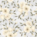Seamless pattern with lisianthus flowers. Vector. Royalty Free Stock Photo