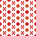 Seamless Pattern Little Graphic Christmas Stars Red And Orange Royalty Free Stock Photo