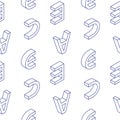 Seamless pattern with logical symbols