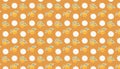 Seamless pattern with Longans on orange background. Vector illustration Royalty Free Stock Photo