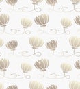 Seamless pattern with lotus