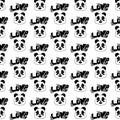 Seamless pattern love panda design Royalty Free Stock Photo