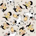 Seamless pattern lovers of milk.