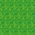 Seamless pattern of lucky four-leaf . Vector illustration Royalty Free Stock Photo