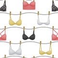 Seamless pattern made from bras.