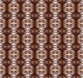 Seamless pattern made from brown metal skull